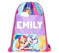 Paw Patrol Skye Personalisierte Tasche mit Kordelzug für Kinder, PE-Beutel - Schultasche für Kinder - personalisiertes Geschenk für Kinder - Schwimmtasche für Kinder, Rosa