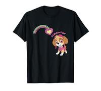 Paw Patrol Skye Rainbow Heart PAWsitive Pups Sparkle T-Shirt