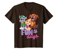 Paw Patrol - Skye Rocky Zuma Fun Days T-Shirt, Kinder, Braun, 92