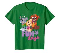Paw Patrol - Skye Rocky Zuma Fun Days T-Shirt, Kinder, Dunkelgrün, 152