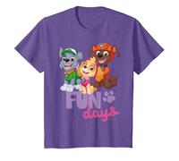 Paw Patrol - Skye Rocky Zuma Fun Days T-Shirt, Kinder, Heidekrautlila, 104