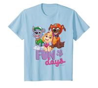 Paw Patrol - Skye Rocky Zuma Fun Days T-Shirt, Kinder, Himmelblau, 116
