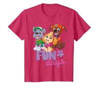 Paw Patrol - Skye Rocky Zuma Fun Days T-Shirt, Kinder, Rot Meliert, 152