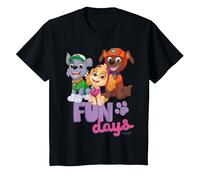Paw Patrol - Skye Rocky Zuma Fun Days T-Shirt, Kinder, Schwarz, 116