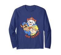 Paw Patrol Smiling Pups Retro Badge Design Langarmshirt