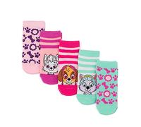 PAW PATROL Socken 5 Pack Kinder Mädchen Kleinkinder Charaktere rosa blaue Schuhe