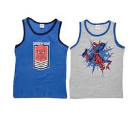 Paw Patrol/Spiderman Multipack Unterhemd für Jungen Kinder Tank Top Hemdchen Unterwäsche Blau/Grau (2er Pack) (DE/NL/SE/PL, Numerisch, 134, 140, Regular, Grau/Spiderman)