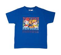 Paw Patrol T-Shirt für Jungen - Pawsome Oberteil Kinder Shirt kurzärmlig Blau (as3, Numeric, Numeric_110, Numeric_116, Regular, 110-116)