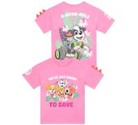 PAW PATROL T Shirt Mädchen Dino Rescue Top Skye & Marshall, Tshirt Kinder, Rosa 104