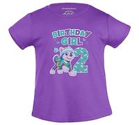 PAW PATROL T-Shirt Mädchen Everest Birthday Girl 2 Jahre Geburtstag Mädchen Tshirt 104 Lila