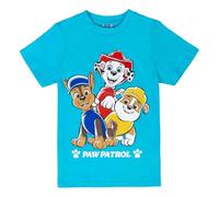 PAW PATROL T-Shirt mit Chase, Marshall und Rubble 82010, blau, Größe 116, 6 Jahre