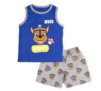 PAW PATROL T-Shirt und Shorts für Jungen, 2 - Teiliger Schlafanzug, Baumwolle, Sommer-Set, Chase Design, Geschenk für Jungen, Größe 2 Jahre