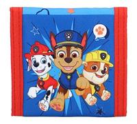 Paw Patrol Teamwork, Geldbörse, Faltbares Portemonnaie aus strapazierfähigem Polyester mit Klettverschluss. Scheinfach, Münzfach mit Reißverschluss, Vadobag VB27598, 10 x 10 cm