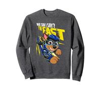 PAW Patrol: The Mighty Movie Chase Flying Sweatshirt, Unisex für Erwachsene, Anthrazit Meliert, XXL