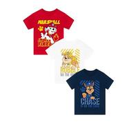 PAW PATROL Tshirt 3Er Pack | Rubble, Marshall Und Chase T Shirt | 3 ER Pack T-Shirts Für Jungen | Mehrfarbig 116