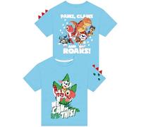 PAW PATROL Tshirt Für Jungen, T-Shirt Kinder Marshall, Rex, Chase, Timmy & Rhubarb, Tshirt Jungen Mit 3D-Dino-Stacheln, Blau 116