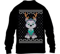 PAW PATROL Ugly Christmas Everest Weihnachten Kinder Pullover Sweatshirt 104 Schwarz