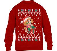 PAW PATROL Ugly Christmas Skye Weihnachten Kinder Pullover Sweatshirt 140 Rot