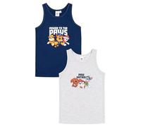 Paw Patrol Unterhemd für Jungen - Kinder Tank Top Hemdchen Unterwäsche Blau/Grau (2er Pack) (DE/NL/SE/PL, Numerisch, 110, 116, Regular)