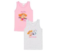 Paw Patrol Unterhemd für Mädchen - Kinder Tank Top Hemdchen Unterwäsche Rosa/Grau (2er Pack) (DE/NL/SE/PL, Numerisch, 98, 104, Regular)