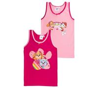 Paw Patrol Unterhemd für Mädchen - Kinder Tank Top Hemdchen Unterwäsche Rosa/Rot (2er Pack) (DE/NL/SE/PL, Numerisch, 98, 104, Regular, Rosa/Rot)