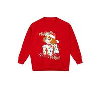 PAW PATROL Weihnachtspullover | Skye Mädchen Weihnachts Sweatshirt | Kinder Weihnachtspulli| Rot | 128