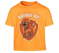 PAW PATROL Zuma Birthday Boy Geburtstag Junge Kinder Jungen T-Shirt 104 Orange