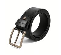 pawpoem Gürtel Herren Vollledergürtel,Herren Ledergürtel Aus Rindsleder 3,8cm Breiter, Klassischer Ledergürtel, Herrengürtel Leder Schwarz, Robuster Vollledergürtel für Anzug, Jeans & Freizeit