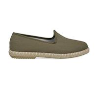 PAYMA - Herren Espadrilles Sommerpantoffeln aus Canvas. Sommerschuhe Segeltuch. Freizeitschuhe. Brasilianer für Herren. Gummi und Jute Schuhboden. Blau Beige Caqui
