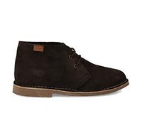 PAYMA - Safari Desert Boot aus WildLeder für Damen und Herren. Schuhe aus Spanien. Chukka Stiefeletten Schuhe Stiefel Sport. Schnürverschluss. Gummisohle. Farbe: Dunkel Braun, Größe: EU 39