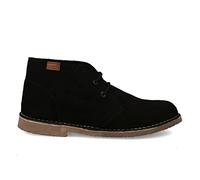 PAYMA - Safari Desert Boot aus WildLeder für Damen und Herren. Schuhe aus Spanien. Chukka Stiefeletten Schuhe Stiefel Sport und Kleid. Schnürverschluss. Gummisohle. Farbe: Schwarz, Größe: EU 38