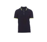 PAYPER Skipper Poloshirt für Herren, Marineblau/Neongelb, XXXXXL