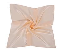 PB-SOAR Damen Mädchen Glänzend Halstuch aus 100% Seide, Seidentuch Seidenschal Schal Bandana Kopftuch Nickituch, 52 x 52cm (Beige)