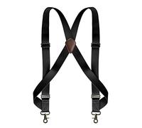 PBDEIOEOE Herren Hosenträger/Suspender, Große Haken-Clips, Unterhosen, Hosenträger, Arbeits-Hosenträger for Männer, Verstellbarer Gürtel, Unisex, X-Typ, Anzug, dekorative Träger(Black)