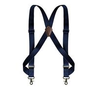 PBDEIOEOE Herren Hosenträger/Suspender, Große Haken-Clips, Unterhosen, Hosenträger, Arbeits-Hosenträger for Männer, Verstellbarer Gürtel, Unisex, X-Typ, Anzug, dekorative Träger(Navy)