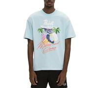 PBR Collaboration T-Shirts für Damen und Herren, Vintage-Grafik-T-Shirts, inspiriert von Venice Beach, entworfen für täglichen Komfort, Shark Vest | Hellblau, L