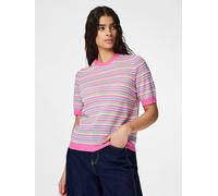 PCDIANA SS O-NECK STRIPE KNIT PWP M