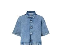 Pieces Sky A-shape Denim Kurzarmhemd M Medium Blue Denim