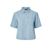 PIECES - PCSMIDI SS DENIM SHIRT Light Blue Denim - Gr. - L
