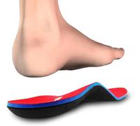 PCSsole Orthopädische Einlegesohlen für Plattfuß,Fersensporn,Plantarfasziitis, Schuhe Einlagen für Arbeitsschuhe, Sport,Schuheinlagen für Damen und Herren,Rot, EU47-48