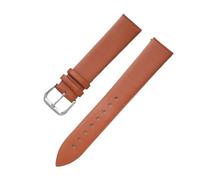 PctkeLsend 12/14/16/18/20/22/24 mm ultradünnes, weiches Lederarmband, passend for die meisten Uhren mit flachem Mund(Light Brown,20mm)