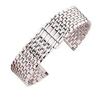 PctkeLsend 16/18/20/22 mm Edelstahl-Armband, passend for die meisten Uhren mit flachem Mund(16mm)