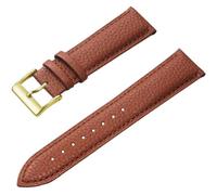 PctkeLsend 16/18/20/22 mm Herren- und Damen-Uhrenarmband aus echtem Leder, passend for die meisten Uhren mit flacher Öffnung(Brown 3,16mm)