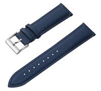 PctkeLsend 16/18/20/22 mm Herren- und Damen-Uhrenarmband aus echtem Leder, passend for die meisten Uhren mit flacher Öffnung(Dark Blue 1,20mm)