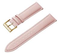 PctkeLsend 16/18/20/22 mm Herren- und Damen-Uhrenarmband aus echtem Leder, passend for die meisten Uhren mit flacher Öffnung(Pink 2,18mm)