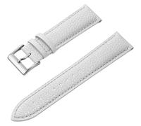PctkeLsend 16/18/20/22 mm Herren- und Damen-Uhrenarmband aus echtem Leder, passend for die meisten Uhren mit flacher Öffnung(White 1,16mm)
