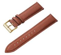 PctkeLsend 16/18/20/22 mm Herren- und Damen-Uhrenarmband aus echtem Leder, passend for die meisten Uhren mit flacher Öffnung(Brown 2,20mm)