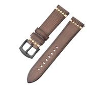 PctkeLsend 18/20/22/24 mm Universal-Uhrenarmband aus handgefertigtem Vintage-Leder for Damen und Herren, passend for die meisten Uhren mit flacher Öffnung(Black,18mm)