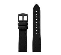 PctkeLsend 18/20/22/24 mm weiches Hybrid-Fluorkautschuk-Schnellverschluss-Uhrenarmband, passend for die meisten wasserdichten Uhren(All black 2,20mm)