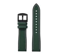 PctkeLsend 18/20/22/24 mm weiches Hybrid-Fluorkautschuk-Schnellverschluss-Uhrenarmband, passend for die meisten wasserdichten Uhren(Green Black 2,20mm)